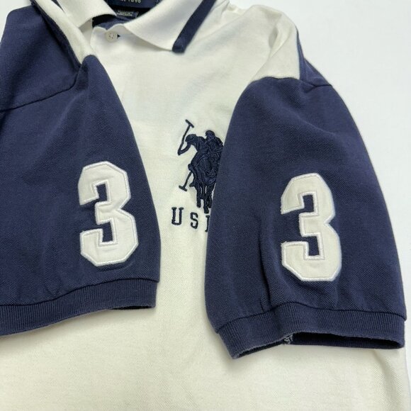 Vintage USPA U.S. Polo Assn Shirt Mens Large 22.5x25 White Embroidered - Picture 4 of 11